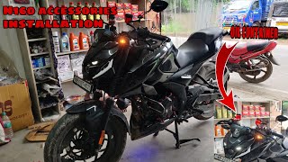 pulsar N 160 oil container amp helmet sing installation super looking n160 fully modified [upl. by Keelin]