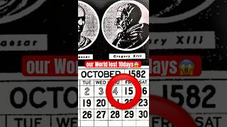 The calendar of 1582 lost 10days😱check it shortsvideo facts didiyouknow history [upl. by Bechler]