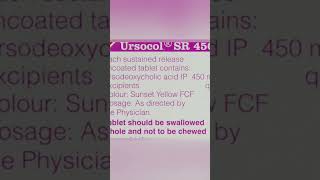 Ursocol SR 450 Tablet uses in Hindi shots [upl. by Krucik]