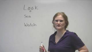 English Vocabulary  Look  See  Watch [upl. by Apeed830]