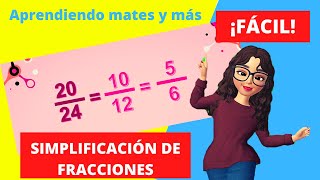 ✅SIMPLIFICACIÓN DE FRACCIONES  REDUCIR A SU MÍNIMA EXPRESIÓN [upl. by Kassie833]