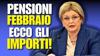 PENSIONI FEBBRAIO 2024 NUOVI IMPORTI GIA VISIBILI [upl. by Terri510]