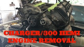 How to Remove Engine from Dodge ChargerChrysler 300 Hemi [upl. by Wehrle]