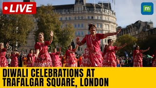 LIVE  Thousands pack London’s Trafalgar Square to mark Diwali  N18G [upl. by Clareta]