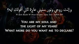 Hani Shaker  Lessa Btesaly Egyptian Arabic Lyrics  Translation  هاني شاكر  لسا بتسألي [upl. by Eltsryk]