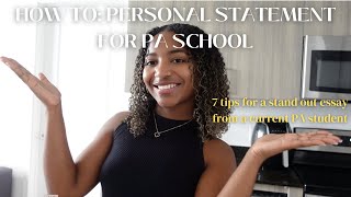 HOW TO WRITE YOUR PERSONAL STATEMENT FOR PA SCHOOL  WHAT TO INCLUDE [upl. by Vierno]