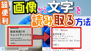 【Windows 11】画像写真から文字を読み取り・テキストに書き出す方法 snippingtool [upl. by Nussbaum]