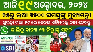 Todays morning news odisha 19 october 2024subhadra yojana online apply processaawas plus [upl. by Angelina531]