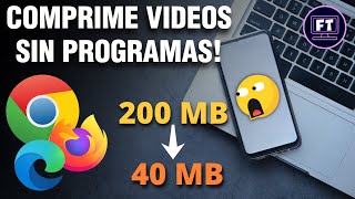 ☑️ Como COMPRIMIR VIDEOS ONLINE Sin Programas  Sin perder Calidad y Gratis [upl. by Denna148]