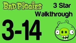 Bad Piggies  Level 314 3 Star Walkthrough When Pigs Fly  WikiGameGuides [upl. by Erehc]