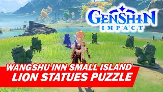 Lion statues puzzle on small island near Wangshu Inn  Genshin Impact  PC gameplay [upl. by Ready]