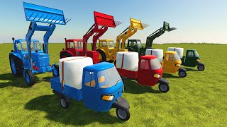 Loaders Of Colors  Transporting Small Dumpers And Loading To Mini Farm Work  Farming Simulator [upl. by Vesta]