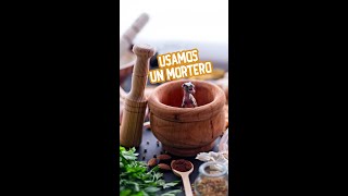 Usamos el mortero para hacer una marinada [upl. by Gytle765]