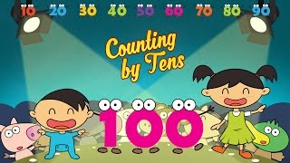 Counting By 10s  Count to 100 by Tens Song  Rhymes for Kids by Luke amp Mary [upl. by Shushan]