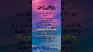 Katy Perry ft Juicy J  Dark Horse Lyrics shorts [upl. by Ayidah]