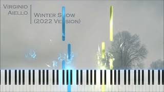 Virginio Aiello  Winter Snow 2022  Piano Tutorial Synthesia  SeeMusic [upl. by Ignatzia]