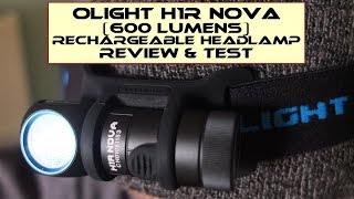 Olight H1R NOVA Rechargeable Head LampTorch Review [upl. by Mientao434]