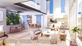 Torendi Tower Penthouse  Bright Interior  The Sims 4  No CC  Stop Motion Build [upl. by Ititrefen]