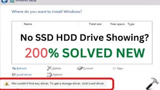 We couldnt find any drive To get a storage drive click Load driver [upl. by Sina]