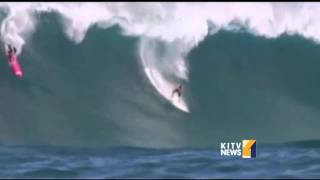 Wave cinematographer captures surfers last wave [upl. by Ahsikin806]