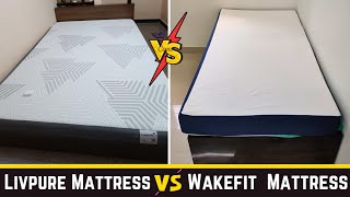 Wakefit Vs Livpure Mattress detail Comparison  Dual Comfort with Hard amp Soft side  Quality test [upl. by Liamaj]