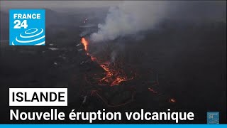 Islande  nouvelle éruption volcanique sur la péninsule de Reykjanes • FRANCE 24 [upl. by Zins755]