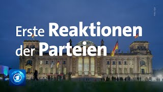 Bundestagswahl 2021 Erste Reaktionen der Parteien [upl. by Raphaela868]