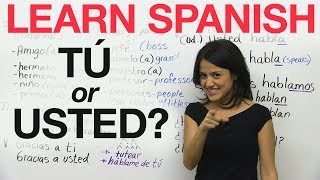 Learn Spanish  Tú or Usted [upl. by Osmen75]