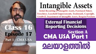 Intangible Assets  External Financial Reporting Decision  Section A CMA USA Part 1  Episode 17 [upl. by Asiar]