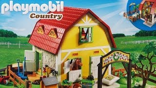 Large Horse Farm with Paddock  Stadnina Koni 5221  Country  Playmobil  wwwMegaDyskontpl [upl. by Amabelle319]