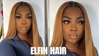 TUTO  Coloration Blonde pour peaux noires 💇🏾‍♀️  GLULESS WIG  ELFIN HAIR [upl. by Natlus716]