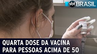 Saúde libera quarta dose da vacina para pessoas com mais de 50 anos  SBT Brasil 040622 [upl. by Ardnoyek]