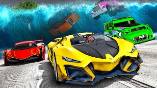 Collecting LUXURY CARS in a TSUNAMI in GTA 5 [upl. by Ojybbob925]