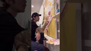 Nikes for Mac Miller Painting Process [upl. by Vasya876]