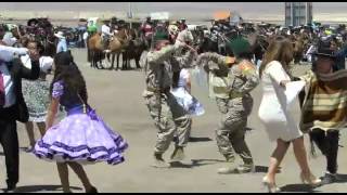 Militares bailando cueca en calama 3 [upl. by Ahsikit]