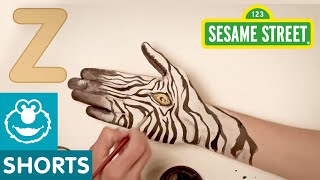 Sesame Street Z is for Zebra  Hand Painting [upl. by Eiduam]