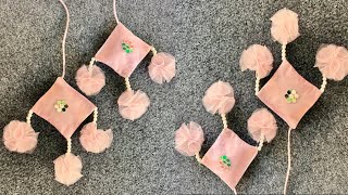 How to Stitch Tassels for Blouse  Easy and Beautiful Latkan Design  Latkan Banane ka tarika [upl. by Labanna675]