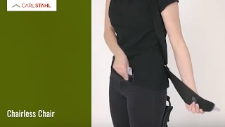 Chairless Chair  オンライントレーニング ベルトとベストの着用  Carl Stahl [upl. by Tilly]