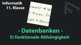 5 Funktionale Abhängigkeit Datenbanken [upl. by Yrot]