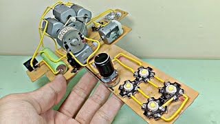 ELECTRONIC CIRCUIT OF ELECTRIC GENERATOR MACHINE OR POWER STATION PROTOTYPE USING DC MOTOR amp DYNAMO [upl. by Reprah216]