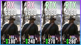 RX 6600 vs RX 7600 vs RTX 3060 vs RTX 4060  Tested in 25 Games [upl. by Cristy]