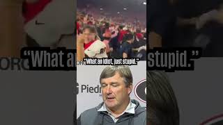 Kirby Smart had harsh words for one of his players celebrating on field after loss cfb georgia [upl. by Amirak]