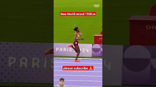 athletics olympics sports New World record 1500m🏃🥇💪❤️‍🔥❤️‍🔥 [upl. by Litton]