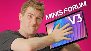 Its a THICK tablet and Im kinda into that  Minisforum V3 [upl. by Attenrev]