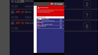 SBB TTS Terminal Ansagen • Information zum Fahrplanwechsel  3 Abfahrten ZAS [upl. by Atekin]