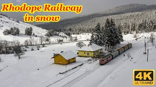 Rhodope Railway in snow [upl. by Bendicta]