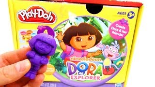 DibusYmas Play Doh Dora the Explorer playdough playset by unboxingsurpriseegg [upl. by Nyhagen]