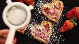 Recette pour Feuilleté aux fraises  Recipe for Strawberry Puff Pastry [upl. by Herring]