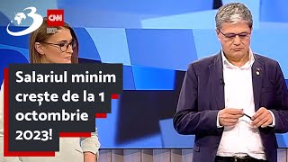 Salariul minim crește de la 1 octombrie 2023 Ministrul Marcel Boloș a anuțat cât vor primi românii [upl. by Ginzburg]