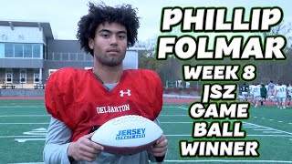 Delbartons Phillip Folmar Wins JSZ Week 8 Game Ball [upl. by Alaehs]